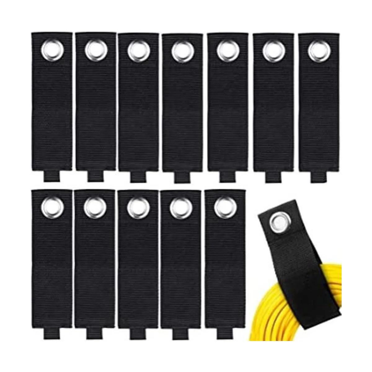 Paquete de 12 soportes para cables de extensión grandes de_1