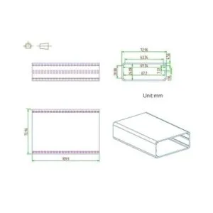 Eightwood Caja de aluminio amplificador electrónico para_4