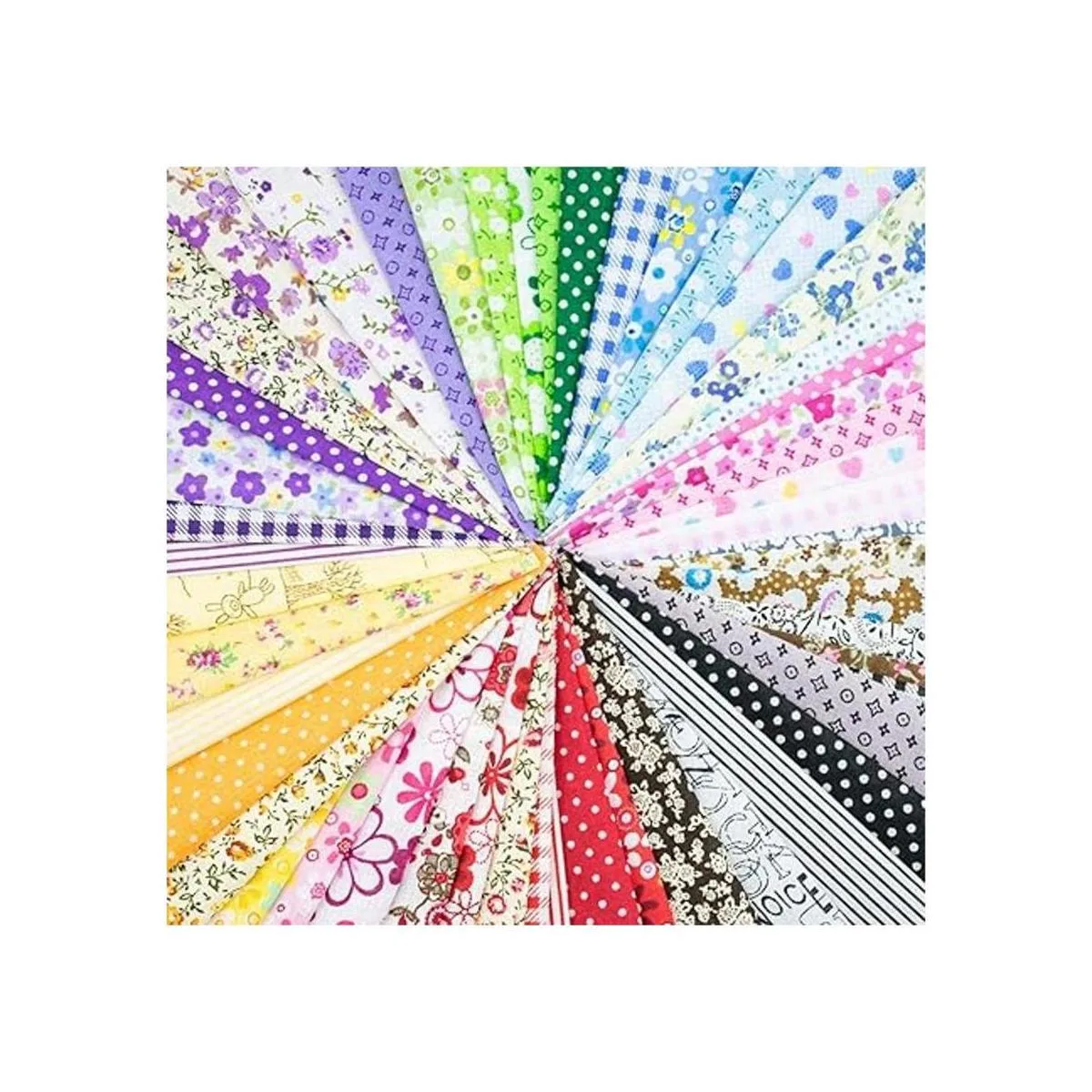 Foraineam Lote de 50 piezas de tela de algodón para_6