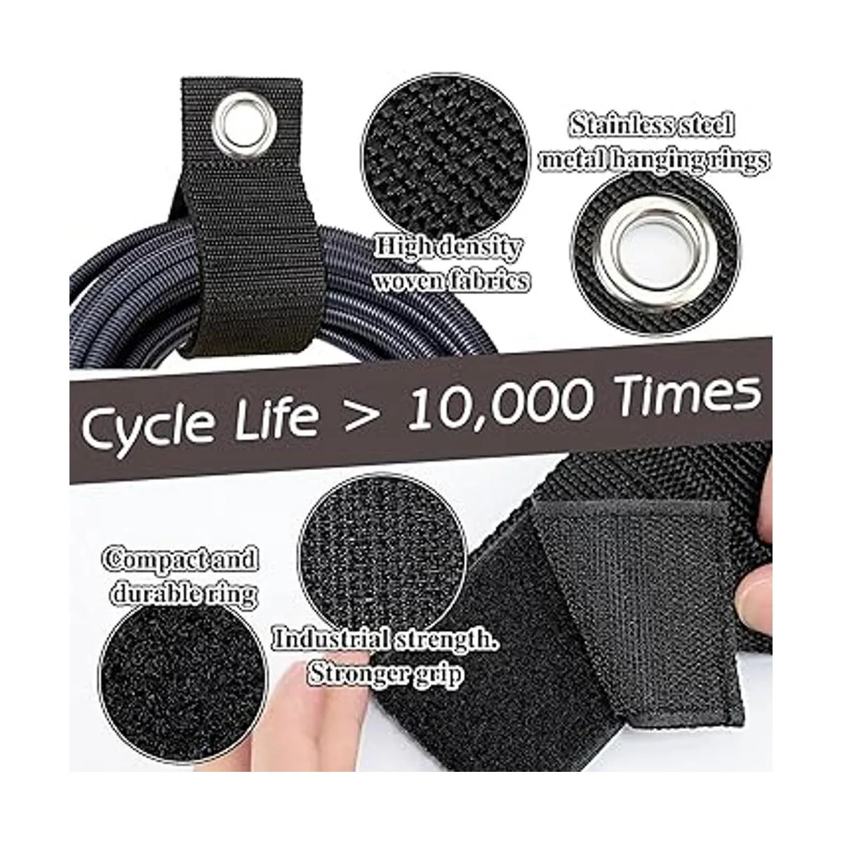 Paquete de 12 soportes para cables de extensión grandes de_2