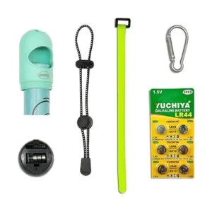 Soporte para bolsas de excremento de perro con linterna_6