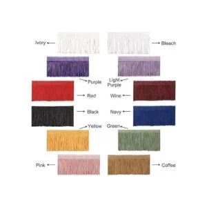 BEL AVENIR Bordado de cadena de encaje con flecos de 13.7_6