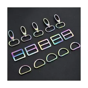 MELORDY 15 ganchos giratorios de metal con anillos en D y_4