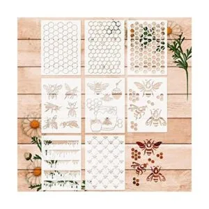 8 plantillas de abeja para pintar sobre madera plantilla_1