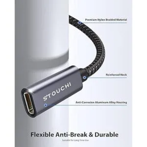 Stouchi Cable de extensión USB C de 10 pies9.8 ft nueva_3