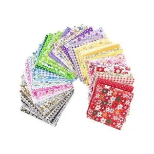 Foraineam Lote de 50 piezas de tela de algodón para_4