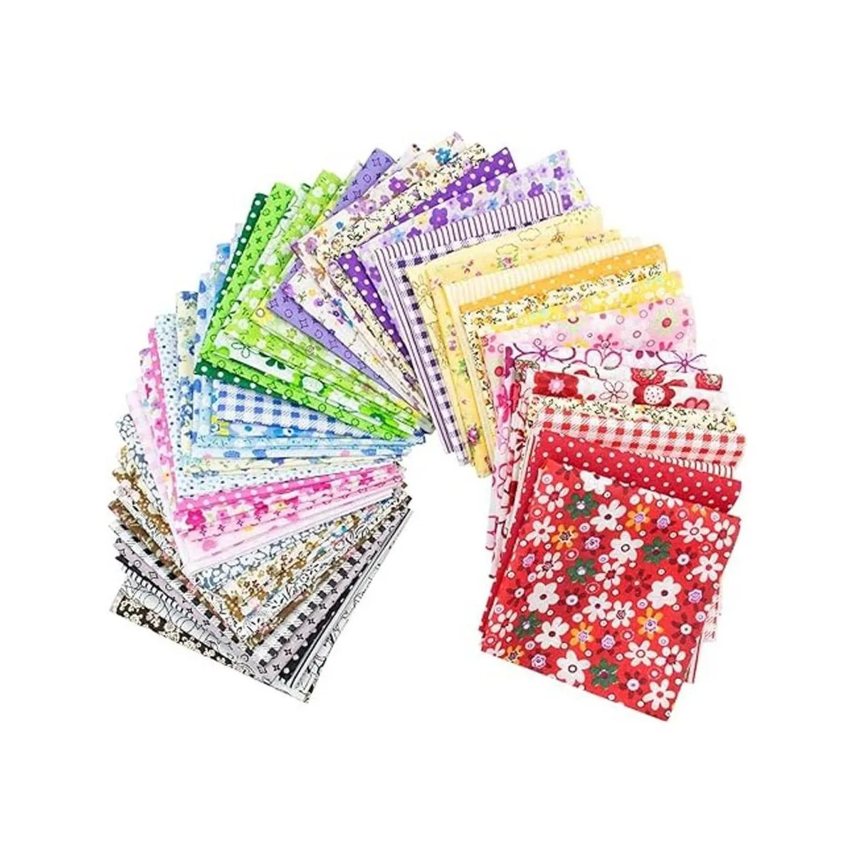 Foraineam Lote de 50 piezas de tela de algodón para_4