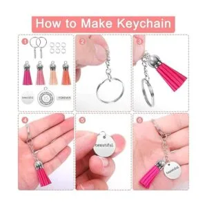 Juego de 350 llaveros motivacionales con 50 dijes de_6