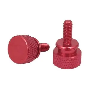 uxcell M4 x 0.394 in Tipo de hombro moleteado tornillo de_2