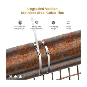 Sinlon 100 bridas de eslabones para cerca multiusos con_2