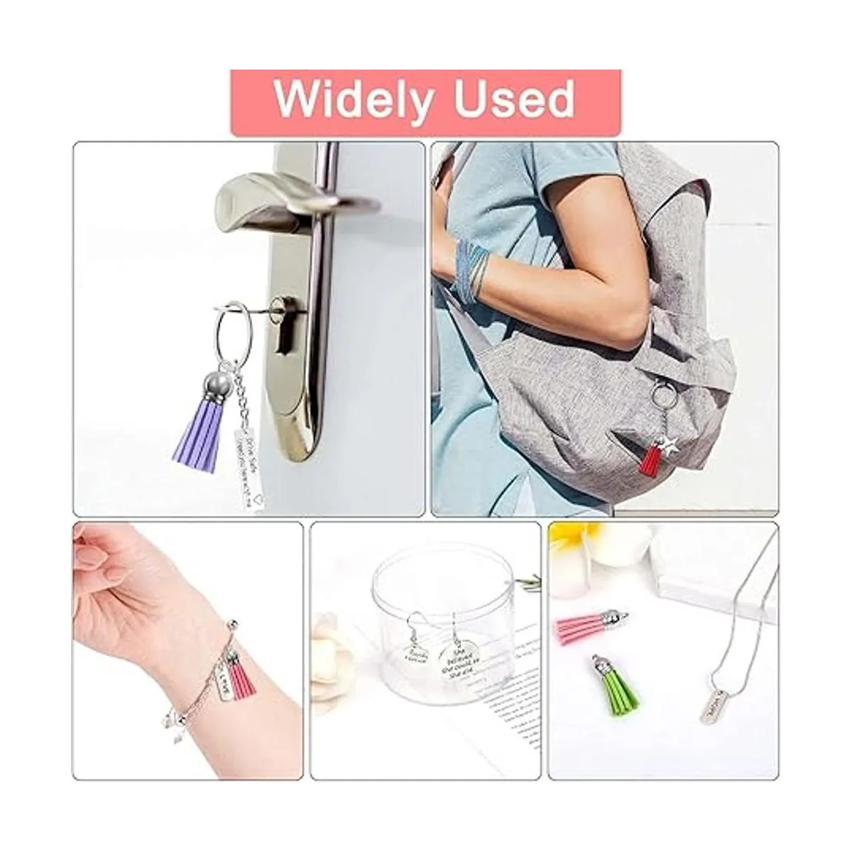 Juego de 350 llaveros motivacionales con 50 dijes de_3