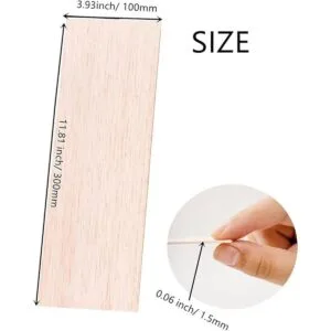 iUoczi Paquete de 12 hojas de madera balsa de 116 x 4 x_6