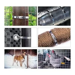 Sinlon 100 bridas de eslabones para cerca multiusos con_5