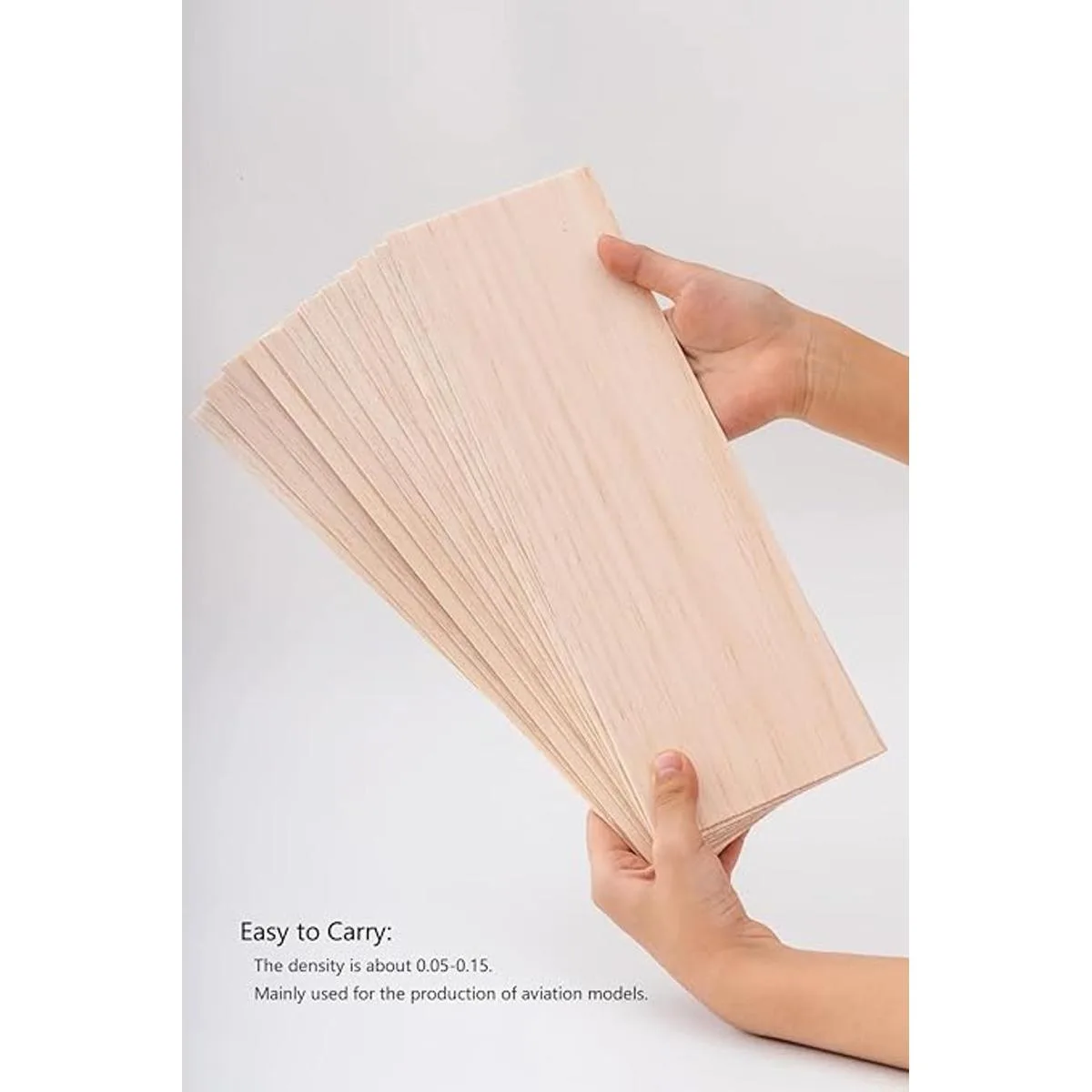 iUoczi Paquete de 12 hojas de madera balsa de 116 x 4 x_2