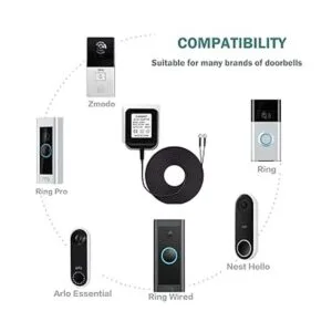 Cable de extensión extra largo de 16.4 pies para timbre de_2