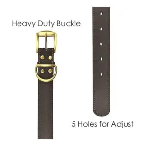 Collares clásicos para mascotas collar de cuero ajustable_3