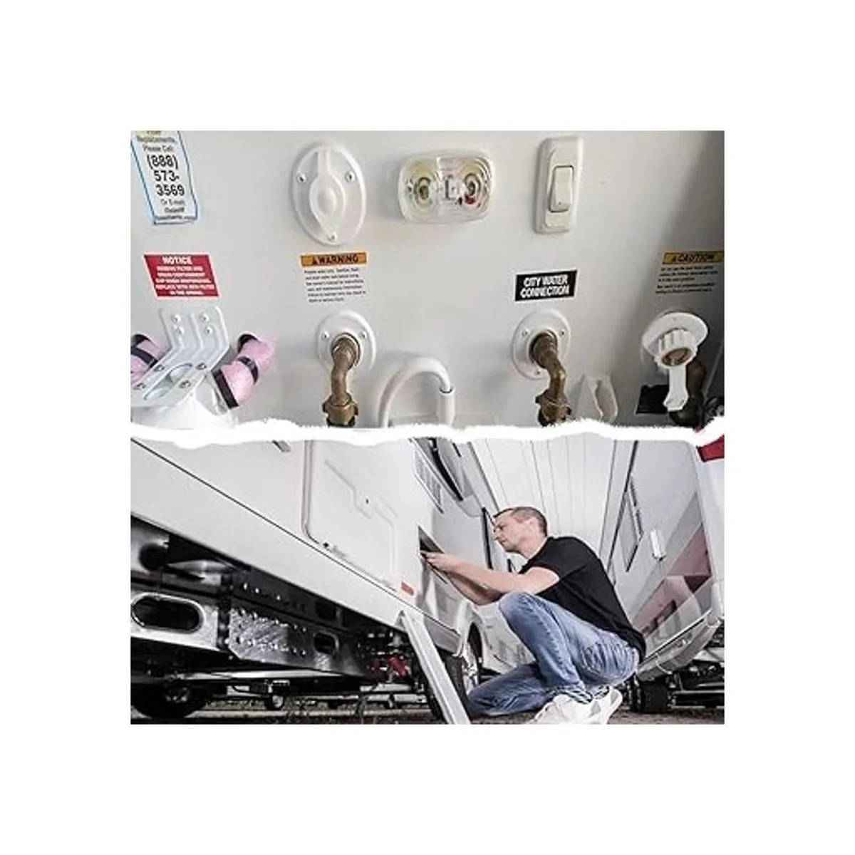 Válvula de retención de latón con brida de llenado de agua_6