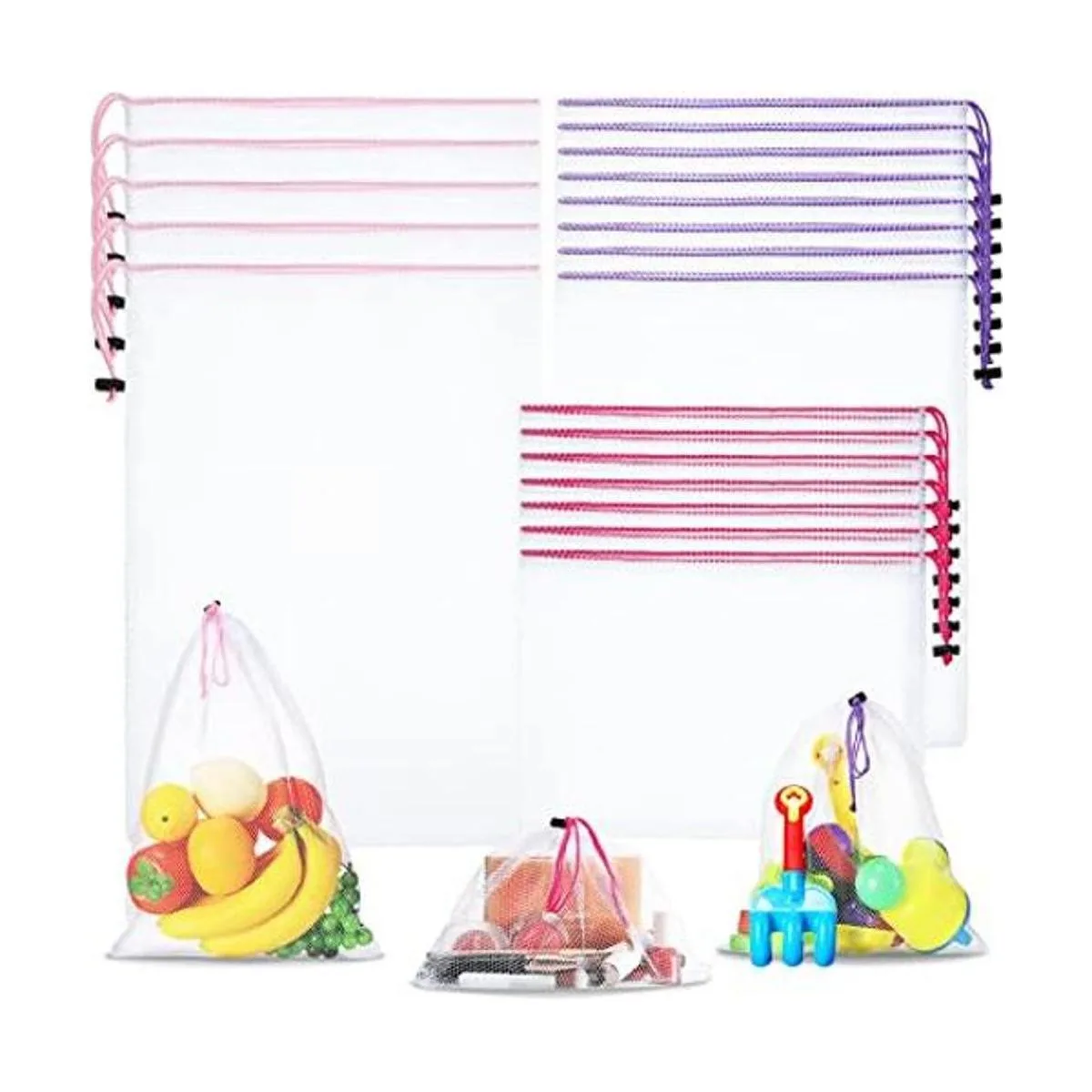 Bolsas de malla para organización de juguetes 20 piezas_1