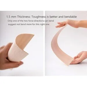 iUoczi Paquete de 12 hojas de madera balsa de 116 x 4 x_3