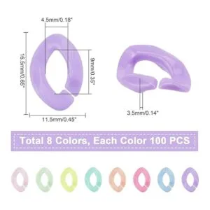 PH PandaHall Anillos de eslabones acrílicos 800 unidades_5