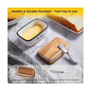 Mantequilla de granja con tapa y cuchillo para encimera_3