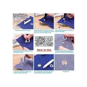 Juego de 120 herramientas con ojales de 12 pulgada kit_4
