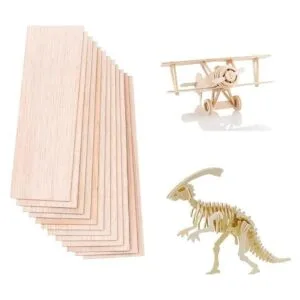 iUoczi Paquete de 12 hojas de madera balsa de 116 x 4 x_1