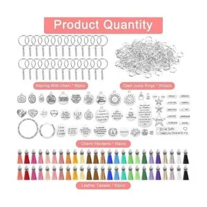 Juego de 350 llaveros motivacionales con 50 dijes de_2