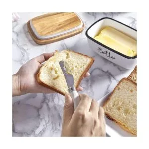Mantequilla de granja con tapa y cuchillo para encimera_6