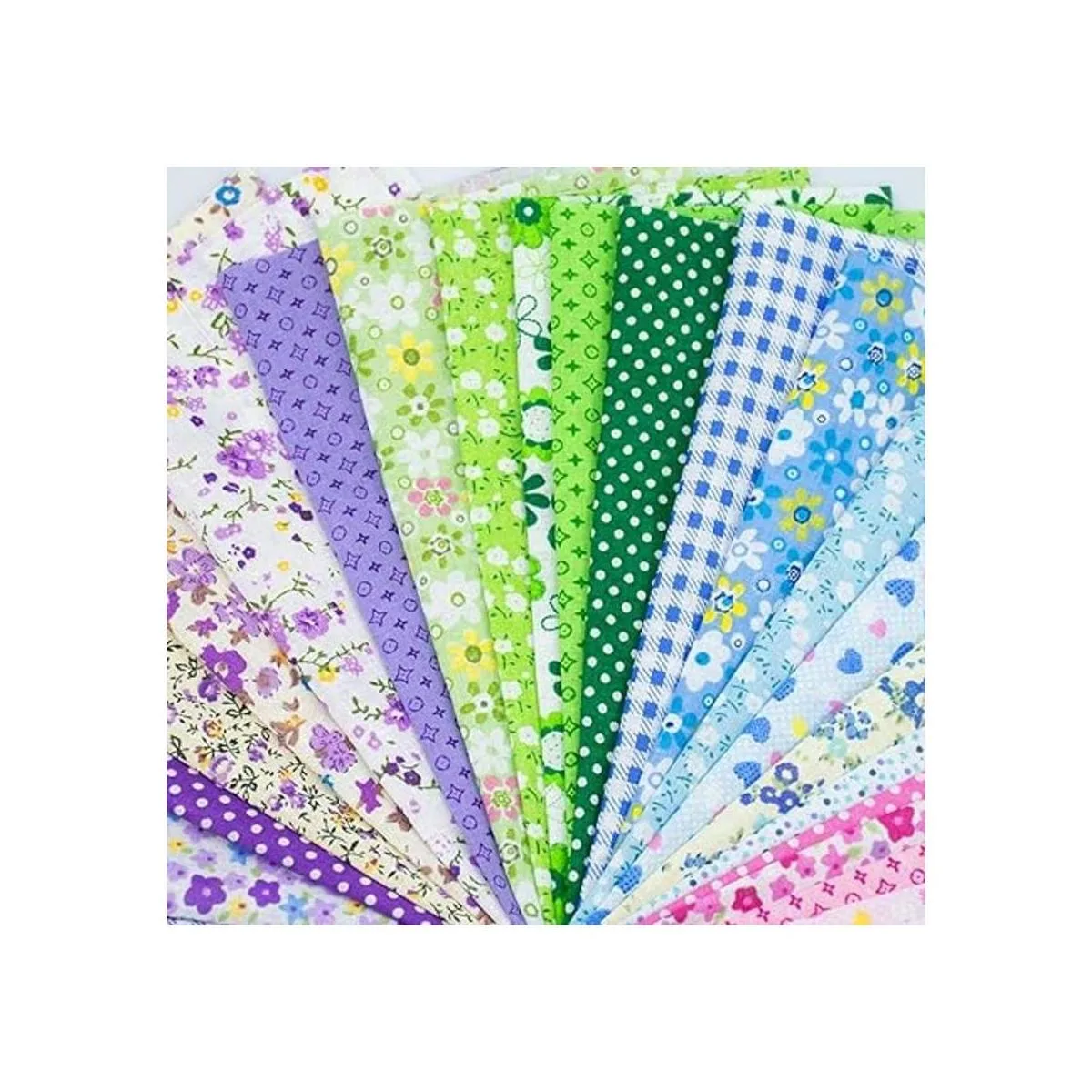 Foraineam Lote de 50 piezas de tela de algodón para_5