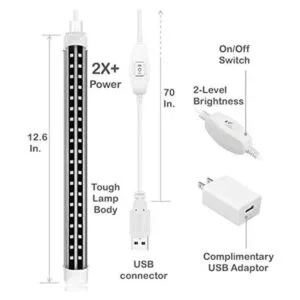 HouLight Luz negra LED UV de 10 W tubo de luz negra para_7