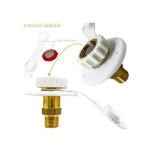 Válvula de retención de latón con brida de llenado de agua_4