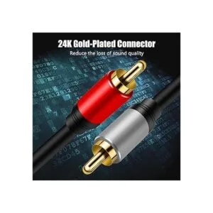 Cable 2RCA a 2RCA de 30 pies chapado en oro 2 RCA machos_4