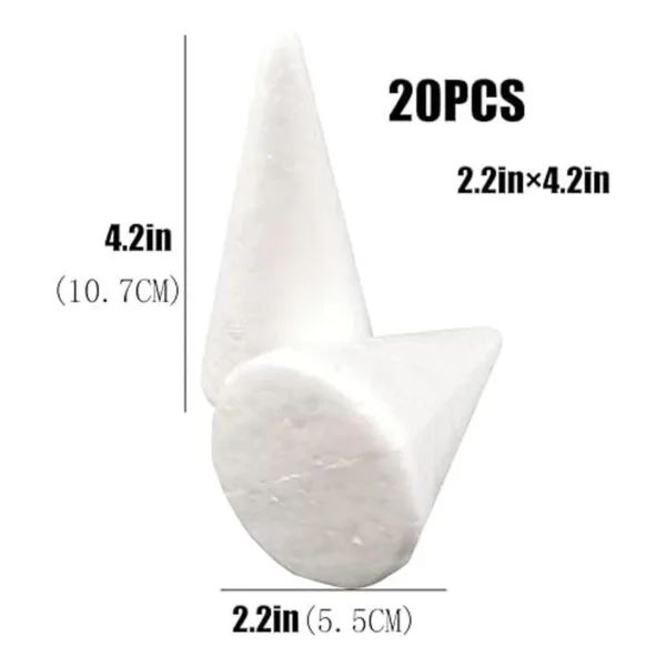 20 conos de espuma para manualidades espuma en forma de_2