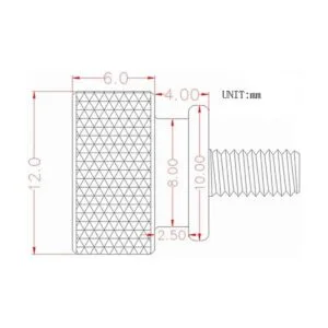 uxcell M4 x 0.394 in Tipo de hombro moleteado tornillo de_3