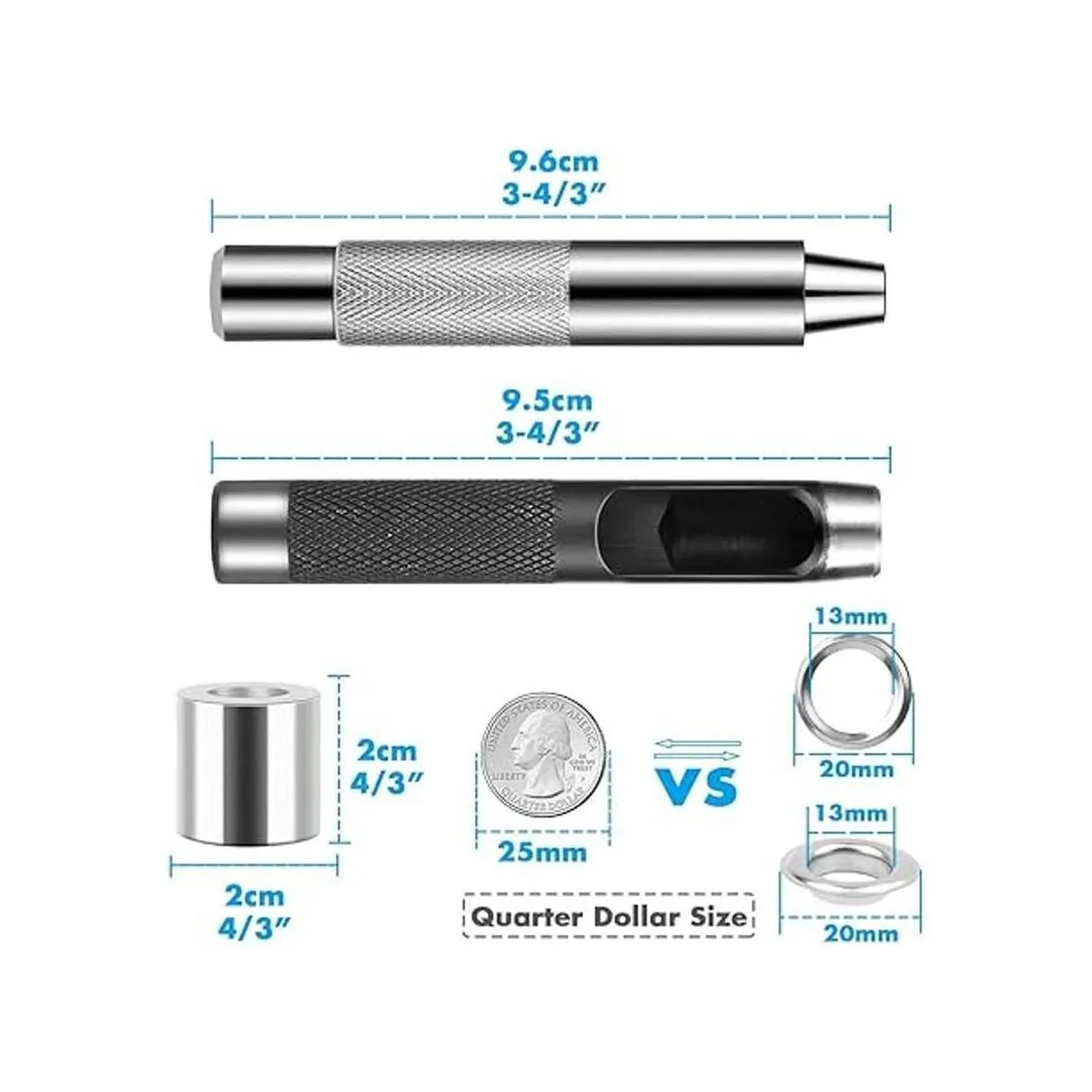 Juego de 120 herramientas con ojales de 12 pulgada kit_3