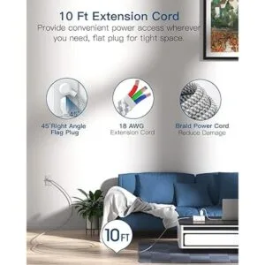 Cable de extensión de 10 pies regleta protectora de_2