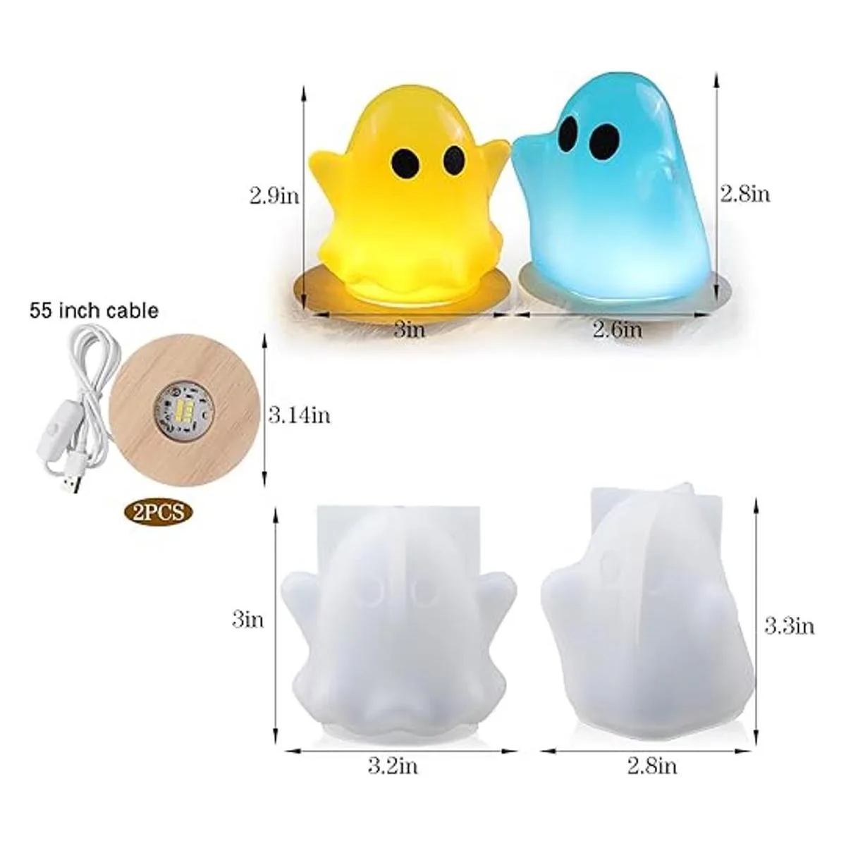 Moldes de resina fantasma moldes de resina de silicona_5