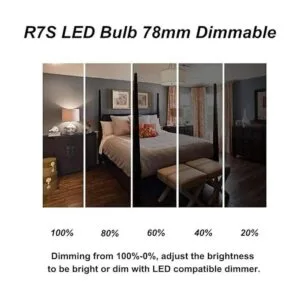 Bombilla LED R7S de 3.071 in regulable 5 W de doble_4