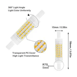 Bombilla LED R7S de 3.071 in regulable 5 W de doble_3