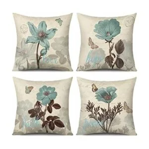 OTOSTAR Juego de 4 fundas de almohada cuadradas_1