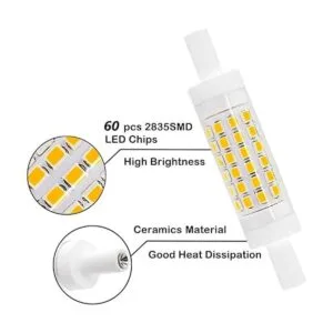 Bombilla LED R7S de 3.071 in regulable 5 W de doble_2