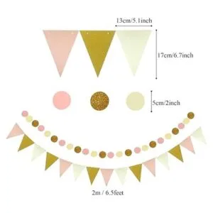 ZERODECO Decoración de fiesta de cumpleaños pancarta rosa_3