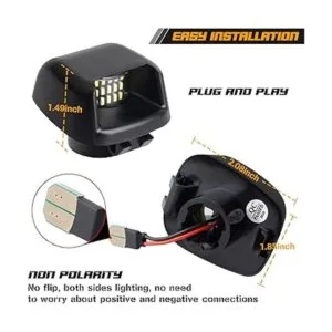 RUXIFEY Luces LED para placa de matrícula de repuesto para_3