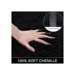 Smiry Alfombras de baño de felpilla en forma de U suaves_2