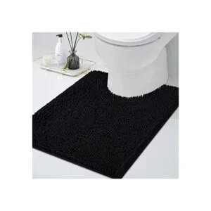 Smiry Alfombras de baño de felpilla en forma de U suaves_1