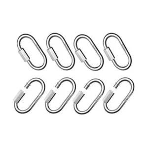 SpotDoo Paquete de 8 eslabones rápidos de cadena de acero_1