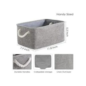 TheWarmHome Canasta de almacenamiento de tela resistente_2