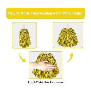 KDPATFAV 18 pompones de animadora de plástico de lámina_3