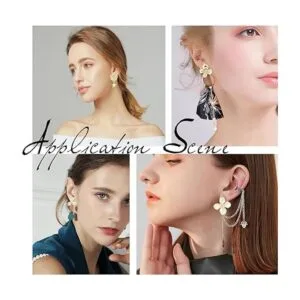 SUNNYCLUE 1 caja DIY 16 pares de pendientes de flor de_6